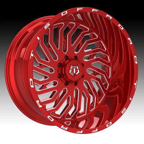 TIS Offroad 561RM Gloss Red Milled Custom Truck Wheels 1